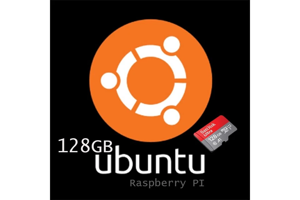 128 GB Raspberry Pi OS Ubuntu Desktop OS 10C Micro SD Card Pi 4/400/5 - Image 1 of 1