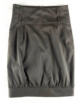 Falda Mexx Caqui Gris Burbuja Forrada Hasta la Rodilla Bolsillos Para Mujer US 4 Petite XS Foto 1 de 4