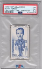 1949 Turf Cigarettes Card Henry Fonda Film Stars Hand Cut LOOK PSA GRADED 🔥 