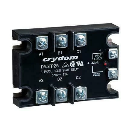 Crydom A53TP50D 50A 3 Phase Solid-State Relay - Black