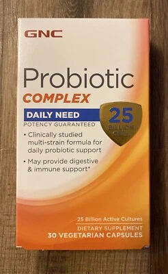 GNC Probiotic Complex Daily Need 25 Billion CFUs - 30 Capsules EXP. 02/2025 - Image 1 of 3