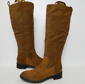 NEW CLARKS SWANSEA PLACE TAN SUEDE LEATHER KNEE HIGH RIDING BOOTS UK 6D RRP £155