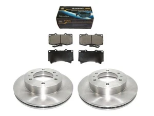 2 X FRONT BRAKE DISC + SEMI-METALLIC PADS for HUMMER H3 06-10 H3T 09-10 - Picture 1 of 1