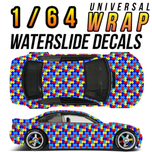 1/64 Scale AUTISM PUZZLE Wrap Pattern Custom WaterSlide Decal for Hot - Picture 1 of 3