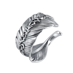 Anillo pulgar ajustable de plata esterlina 925 para hombre y mujer A3608 - Imagen 1 de 15