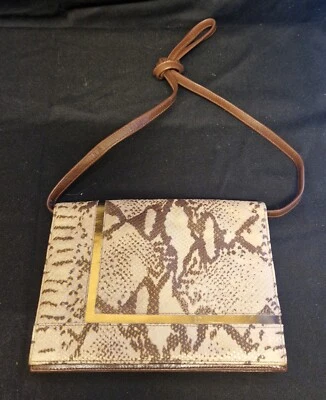Bally Vintage Faux Snakeskin Handbag with Shoulder Strap, 20x15x8cm, GOOD COND - Image 1 of 4
