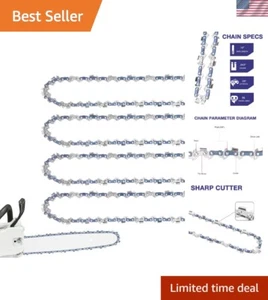 4 Pack 16 Inch Chainsaw Chain 3/8" LP .043" Gauge Smooth Cuts for Yard Work - Picture 1 of 9
