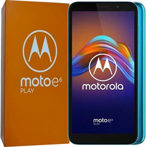 BNIB Motorola Moto E6 Play Dual SIM 32GB + 2GB Blue Factory Unlocked 4G GSM - Afbeelding 1 van 1