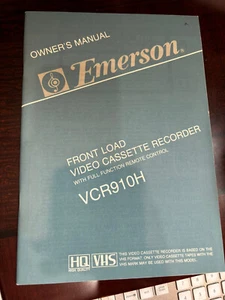 EMERSON VCR910H VCR-910H Owners Manual - User Guide **ORIGINAL** - Picture 1 of 1