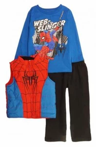 Marvel Boys Spider-Man 3pc Pant Set Size 2T 3T 4T 4 5 6 7 - Picture 1 of 1