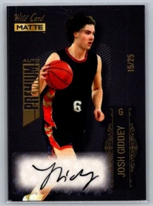 2021-22 Wild Card Matte Premium Auto Josh Giddey #MB-A 15/25 - Picture 1 of 2