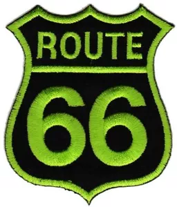 bc01★Route 66 Biker Aufnäher Bügelbild Applikation Patch Motorrad USA 7 x 8 cm - Bild 1 von 1