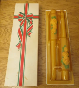NEW Avon Winter Rose~ 2 Bayberry Fragranced 10" Taper Candles SEALED - Picture 1 of 9