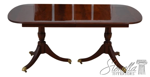 L60525EC: KINDEL Figural Flame Mahogany Dining Room Table Cover