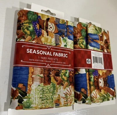 Precut Seasonal Halloween  2 Yards  Fabric 100% Cotton (1+1) Farms - Image 1 of 4