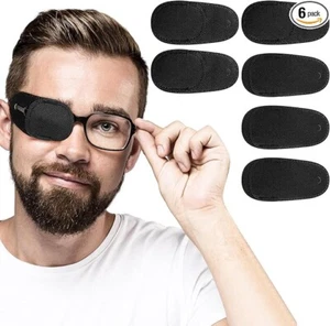 6PCS Eye Patches for Adults Kids, Medical Eye Patch for Glasses, Black, Soft... - Picture 1 of 7