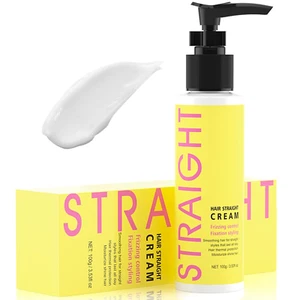 Hair Straightener Cream,Keratin Hair Treatment Straightening,Smooths Frizz, Curl - Picture 1 of 12