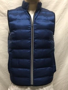 Men's NWT Michael Kors Blue Vest Puffer Front-Zip One Piece - Picture 1 of 5