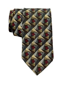 Jhane Barnes Neck Tie 4" Wide 59.5" Long Multicolor Abstract 100% Silk Japan - Picture 1 of 8