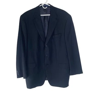 Ralph Lauren Mens 46R Black Wool Blazer Jacket 100% Wool woolmark - Picture 1 of 19