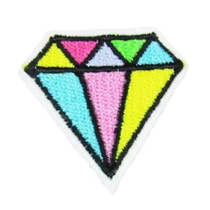 Bright Diamond Fun Iron On Patch Highly Detailed Quality Motif Badge sew P256 - Foto 1 di 4