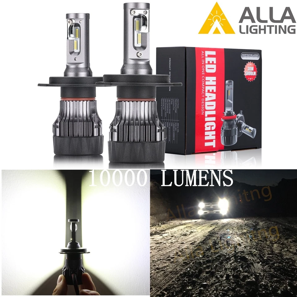 Allá Lighting 10000LM HB2 LED Faro Alto y Bajo Doble haz Bombilla Lámpara Blanco NUEVO Foto 1 de 4