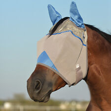 CASHEL Arabski mały koń NIEBIESKA MASKA NA MUCHY KRZYŻOWCÓW Standard z uszami ranny wojownik