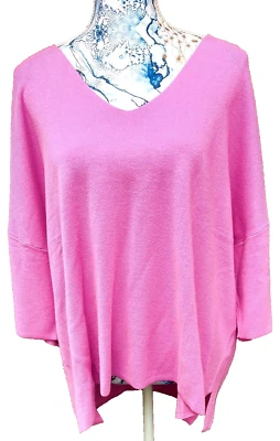 Mode Fashion Rosa Pink Strick Oversize Pullover NEU XL XXL 44 46 48 50  - Bild 1 von 4