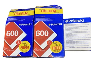 5x Polaroid 600 Instant Film (50 Photos) Pack Expired 2005, all NEW + SEALED - Picture 1 of 5