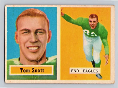 1957 Topps Football #25- Tom Scott- Philadelphia Eagles - Image 1 of 2