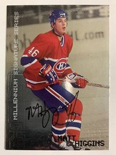 1999-00 Be A Player Millennium Signature Series Matt Higgins Auto #131