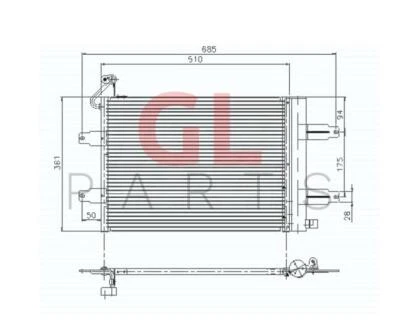 FÜR SEAT IBIZA 6L 2002-2006 KLIMAKÜHLER EDA\COOLING 6Q0820411 Neu — 第 1/4 张图片