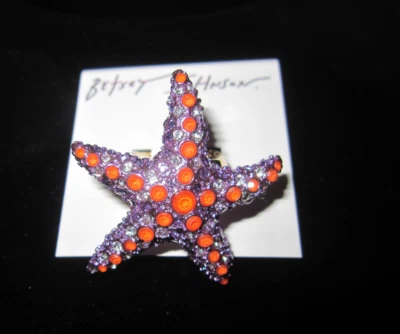 BETSEY JOHNSON SIRENA JOYA ESTRELLA DE MAR CON ANILLO ELÁSTICO BLING TALLA 7 Foto 1 de 4