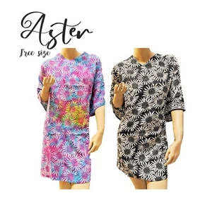 ASTER Butter-soft Kaftan Dress Maxi Long Tunic Batik One Size Plus Beach Summer - Picture 1 of 5