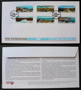 Guernsey Stamps: "SEPAC 2018 - Spectacular Views" First Day Cover 2018 - Picture 1 of 3