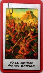 Tarjeta de arte 2024 Zendecks eventos históricos CAÍDA DEL IMPERIO AZTECA envío gratuito - Imagen 1 de 2