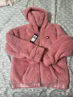Tommy Hilfiger Niñas Sherpa Chaqueta Grande 12-14 Rosa Nuevo Con Etiquetas Foto 1 de 2