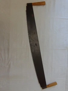 Two Man Saw 41 Vtg Soviet Hand Tool Crosscut Logging USSR Iron Blade Misery Whip - Picture 1 of 22