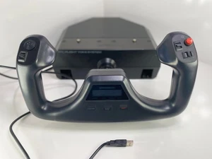 Saitek Pro PZ44 Black Plastic Wired Ergonomic Flight Yoke Only for Video Games - Picture 1 of 5
