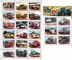 Stamp sheet+block Mack Automobile company Trucks Naxcivan republic 2019 - Picture 1 of 1