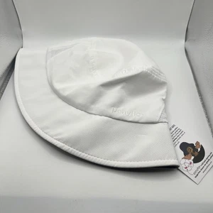 SOMBRERO CUBO PONYFLO para mujer blanco poliéster nuevo con etiquetas - Imagen 1 de 6