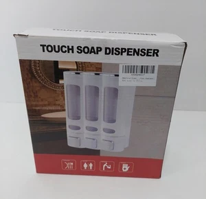 Dispenser sapone liquido pressa 3 in 1 200 ml montaggio a parete doccia shampoo dispenser - Foto 1 di 5