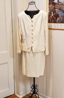 LIZ CLAIBORNE шикарный муар 2 изделия классическое платье нарядная куртка прямая юбка - Изображение 1 из 4