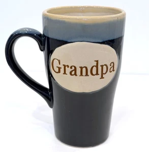 Nonno in ceramica Tumbleweed 6" 16 oz. Tazza caffè alta in gres blu regalo - Foto 1 di 4
