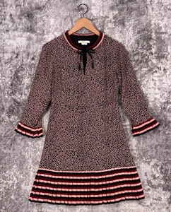Boden Dress 8 Petite Womens Polka Dot Pleated Detail Tie Neck Bow - Picture 1 of 9
