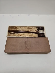 VTG.  Rosewood Boxed Wood Spindle 10” Dark Finish Long-life Sterling (D) - Picture 1 of 7