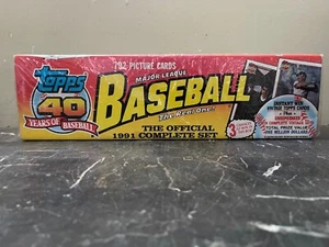 The Official 1991 Topps Baseball Complete Box Set 792 Cards FACTORY SEALED! - Picture 1 of 3