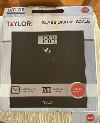 Taylor Glass Digital Scale holds up to 550LB new in box - Image 1 of 3