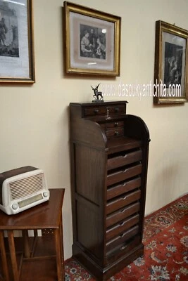 Schedario-classificatore con serrandina a rullo stile inglese - Immagine 1 di 4