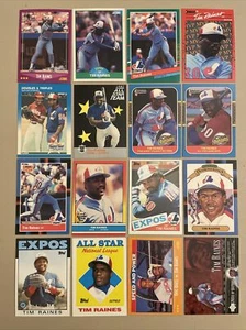 HOF Tim Rock Raines Montreal Expos Baseball Cards ⚾️ 16 Card Lot ⚾️ 1985-2002 - Picture 1 of 12